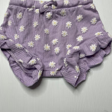 Load image into Gallery viewer, Girls Dymples, floral organic cotton blend shorts, elasticated, EUC, size 0,  