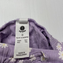 Load image into Gallery viewer, Girls Dymples, floral organic cotton blend shorts, elasticated, EUC, size 0,  