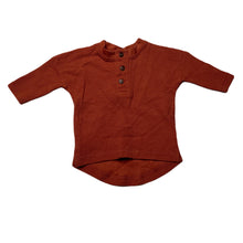 Load image into Gallery viewer, Boys Baby Berry, waffle cotton henley top, EUC, size 000,  