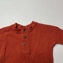 Load image into Gallery viewer, Boys Baby Berry, waffle cotton henley top, EUC, size 000,  