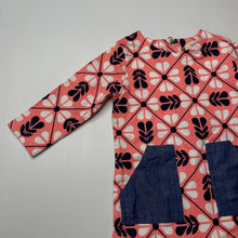 Load image into Gallery viewer, Girls BQT, floral long sleeve dress, EUC, size 0, L: 37cm