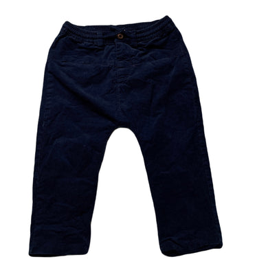 Boys Zara, lined navy pants, elasticated, GUC, size 1,  