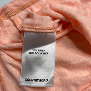 Girls Country Road, linen blend lightweight t-shirt / top, GUC, size 2,  