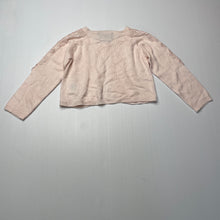 Load image into Gallery viewer, Girls Bardot Junior, soft feel lightweight knit cardigan, lace trim, EUC, size 1,  
