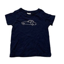 Load image into Gallery viewer, Boys Anko, navy cotton t-shirt / top, car, GUC, size 000,  