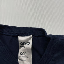 Load image into Gallery viewer, Boys Anko, navy cotton t-shirt / top, car, GUC, size 000,  