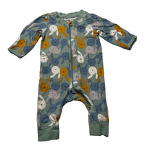 Load image into Gallery viewer, unisex Anko, stretchy zip romper, rabbits, GUC, size 000,  