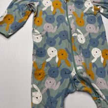 Load image into Gallery viewer, unisex Anko, stretchy zip romper, rabbits, GUC, size 000,  