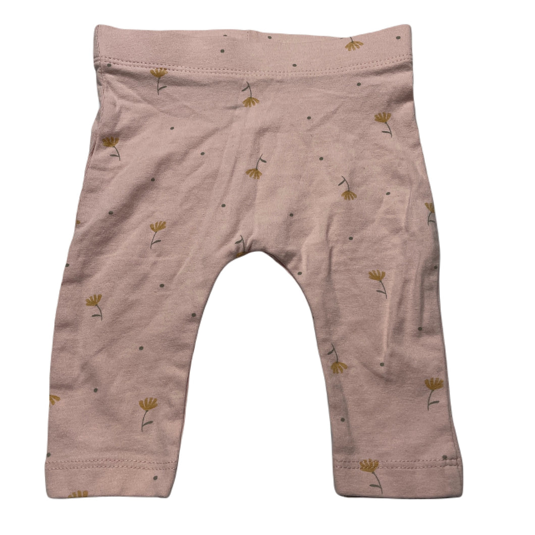 Girls Anko, pink floral stretchy leggings / bottoms, EUC, size 000,  