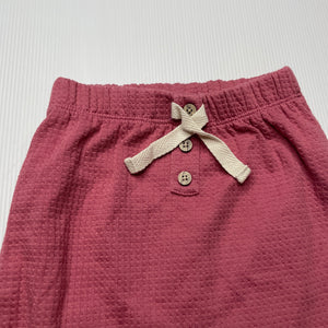 Girls Anko, pink waffle bottoms, elasticated, EUC, size 000,  