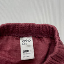 Load image into Gallery viewer, Girls Anko, pink waffle bottoms, elasticated, EUC, size 000,  