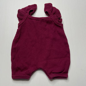 Girls Baby Berry, ribbed stretchy summer romper, EUC, size 0000,  