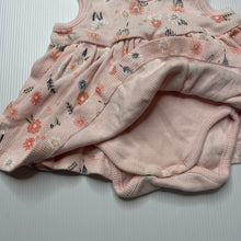 Load image into Gallery viewer, Girls Anko, ribbed floral cotton romper dress, EUC, size 0000,  