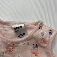 Load image into Gallery viewer, Girls Anko, ribbed floral cotton romper dress, EUC, size 0000,  