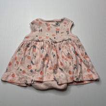 Load image into Gallery viewer, Girls Anko, ribbed floral cotton romper dress, EUC, size 0000,  