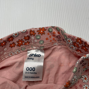 Girls Anko, floral stretchy leggings / bottoms, EUC, size 000,  