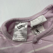 Load image into Gallery viewer, Girls Baby Berry, striped stretchy romper, EUC, size 0000,  