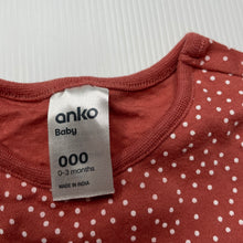 Load image into Gallery viewer, unisex Anko, spotted cotton bodysuit / romper, EUC, size 000,  