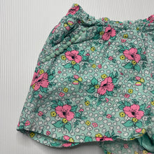 Load image into Gallery viewer, Girls Cotton On, lined lightweight floral cotton shorts, elasticated, FUC, size 0,  