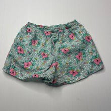 Load image into Gallery viewer, Girls Cotton On, lined lightweight floral cotton shorts, elasticated, FUC, size 0,  