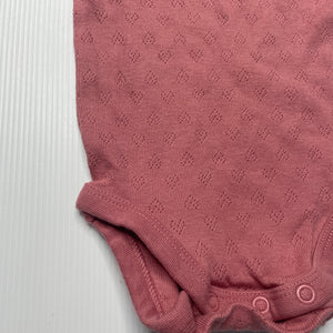 Girls Anko, pointelle cotton bodysuit / romper, EUC, size 000,  