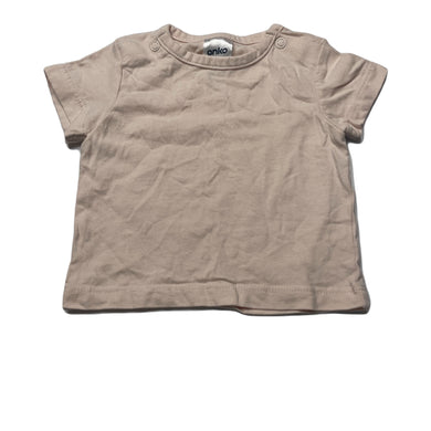 Girls Anko, pink cotton t-shirt / top, EUC, size 0000,  