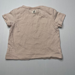 Girls Anko, pink cotton t-shirt / top, EUC, size 0000,  