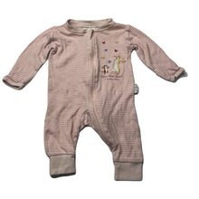 Load image into Gallery viewer, Girls Guess How Much I Love You, pink cotton zip romper, GUC, size 000,  