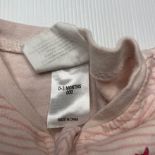 Load image into Gallery viewer, Girls Guess How Much I Love You, pink cotton zip romper, GUC, size 000,  