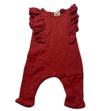 Load image into Gallery viewer, Girls Baby Berry, organic cotton ruffle romper, GUC, size 0000,  