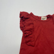 Load image into Gallery viewer, Girls Baby Berry, organic cotton ruffle romper, GUC, size 0000,  