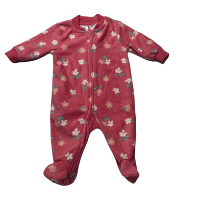 Girls Dymples, floral fleece zip coverall / romper, GUC, size 000,  