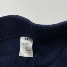 Load image into Gallery viewer, unisex Target, navy fleece lined track pants, elasticated, GUC, size 0,  
