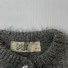 Load image into Gallery viewer, Girls BQT, grey/silver fluffy bolero cardigan, EUC, size 1,  