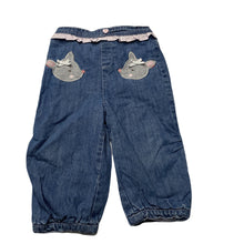 Load image into Gallery viewer, Girls Tu, lined chambray pants, elasticated, GUC, size 1,  