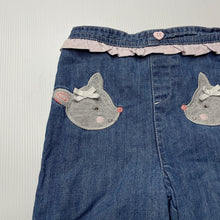Load image into Gallery viewer, Girls Tu, lined chambray pants, elasticated, GUC, size 1,  