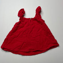 Load image into Gallery viewer, Girls Dymples, red crinkle cotton summer top, GUC, size 0,  
