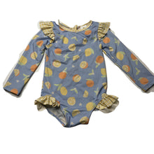 Load image into Gallery viewer, Girls Dymples, long sleeve swim one-piece, GUC, size 1,  