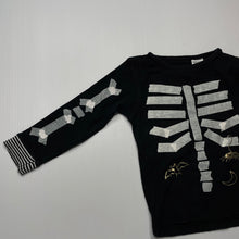 Load image into Gallery viewer, unisex Cotton On, cotton long sleeve pyjama top, skeleton, FUC, size 2,  