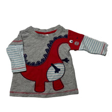 Load image into Gallery viewer, Boys Tiny Little Wonders, long sleeve t-shirt / top, dinosaur, GUC, size 000,  