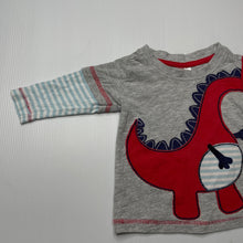 Load image into Gallery viewer, Boys Tiny Little Wonders, long sleeve t-shirt / top, dinosaur, GUC, size 000,  