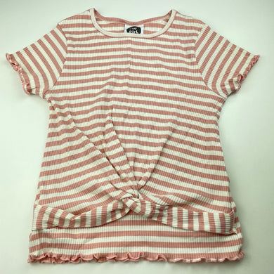 Girls Eve Girl, stretchy ribbed twist front top, EUC, size 14,  
