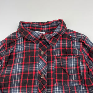 Boys Cotton On, checked cotton long sleeve shirt, GUC, size 5,  