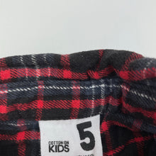 Load image into Gallery viewer, Boys Cotton On, checked cotton long sleeve shirt, GUC, size 5,  