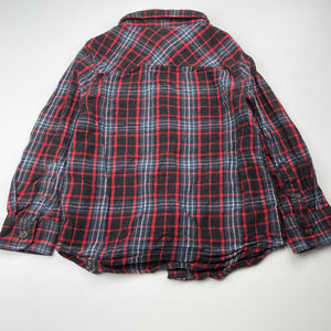 Boys Cotton On, checked cotton long sleeve shirt, GUC, size 5,  