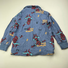 Load image into Gallery viewer, Boys Marvel, Spiderman flannel cotton winter pyjama top, EUC, size 4,  