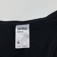 Load image into Gallery viewer, Girls Anko, black stretchy ballet / dance wrap top, EUC, size 6,  