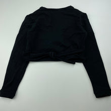 Load image into Gallery viewer, Girls Anko, black stretchy ballet / dance wrap top, EUC, size 6,  