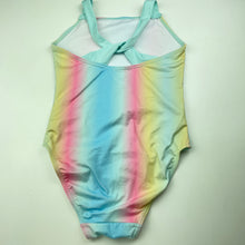 Load image into Gallery viewer, Girls Wave Zone, rainbow stripe swim one-piece, EUC, size 10,  