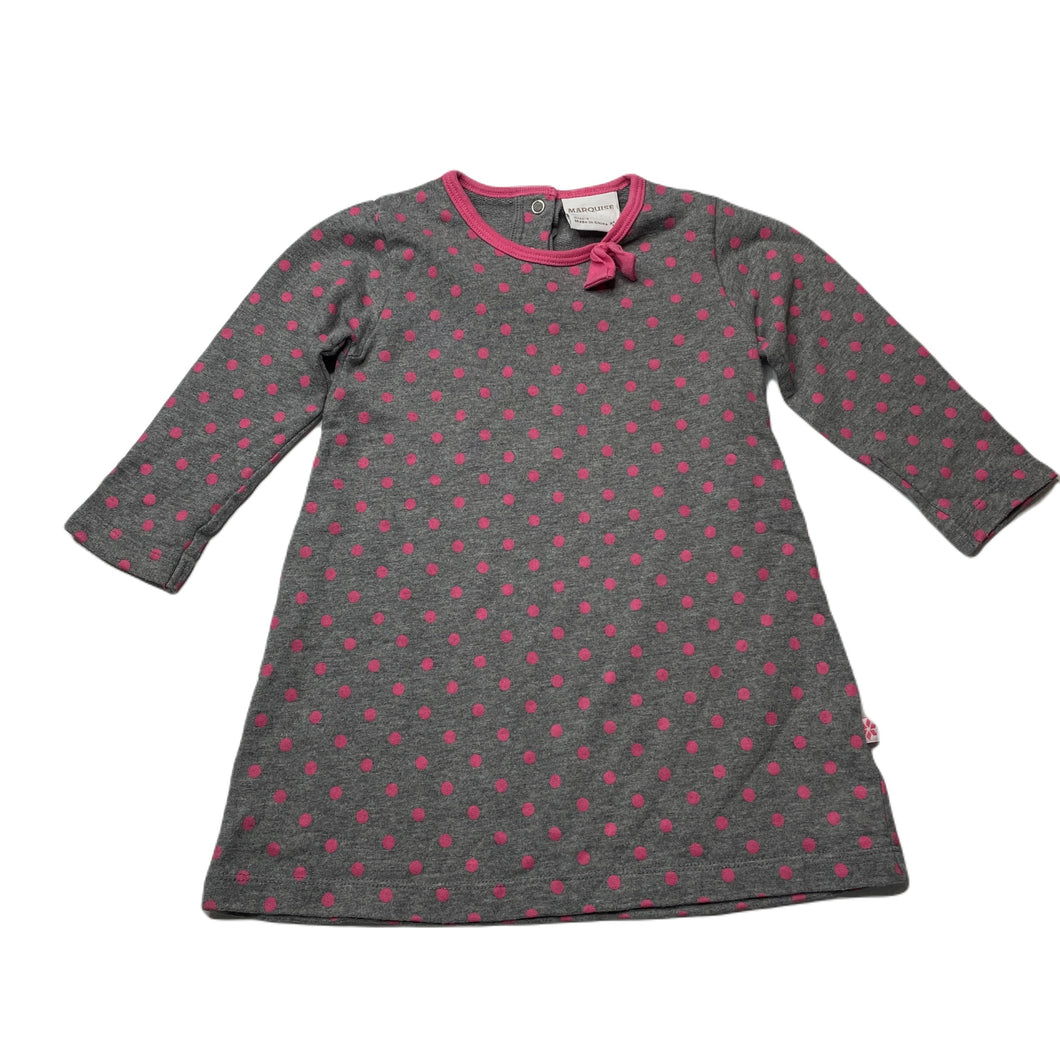Girls Marquise, cotton casual long sleeve dress, EUC, size 1, L: 43cm